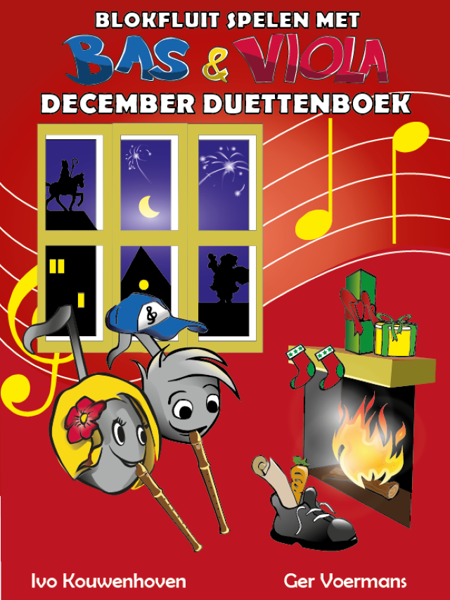 Blokfluit spelen met Bas en Viola - December duettenboek
