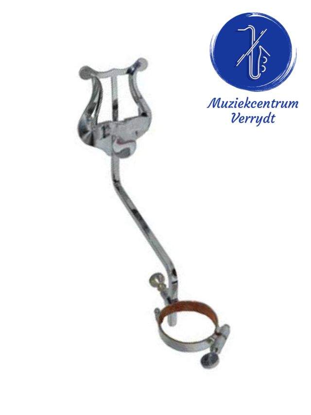 Lyre holder voor Yamaha Custom saxofoon (incl. harpje) - Tenorsax zilver