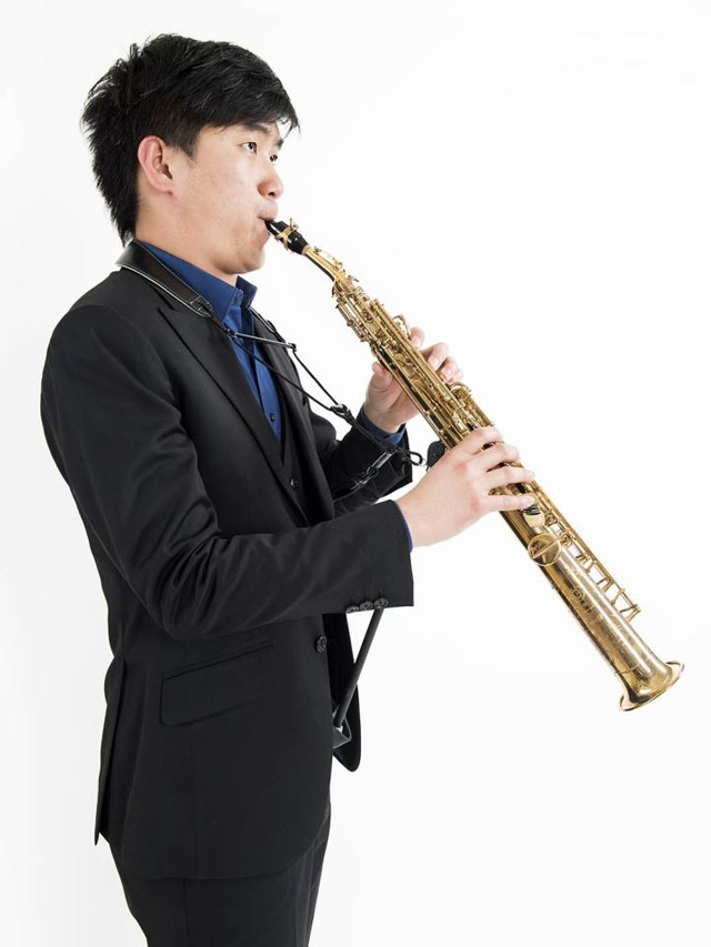 ERGOsax Saxophone Support System voor sopraansaxofoon