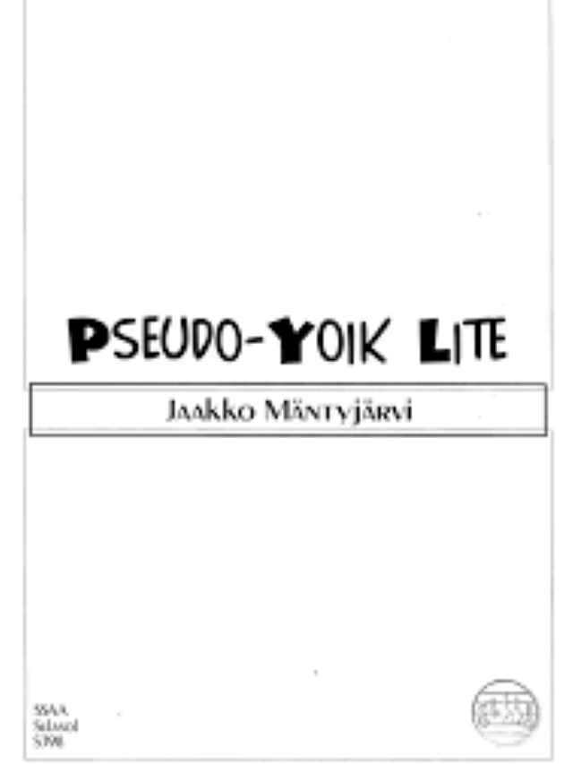 Pseudo Yoik Lite - SSAA - Jaakko Mäntyjärvi