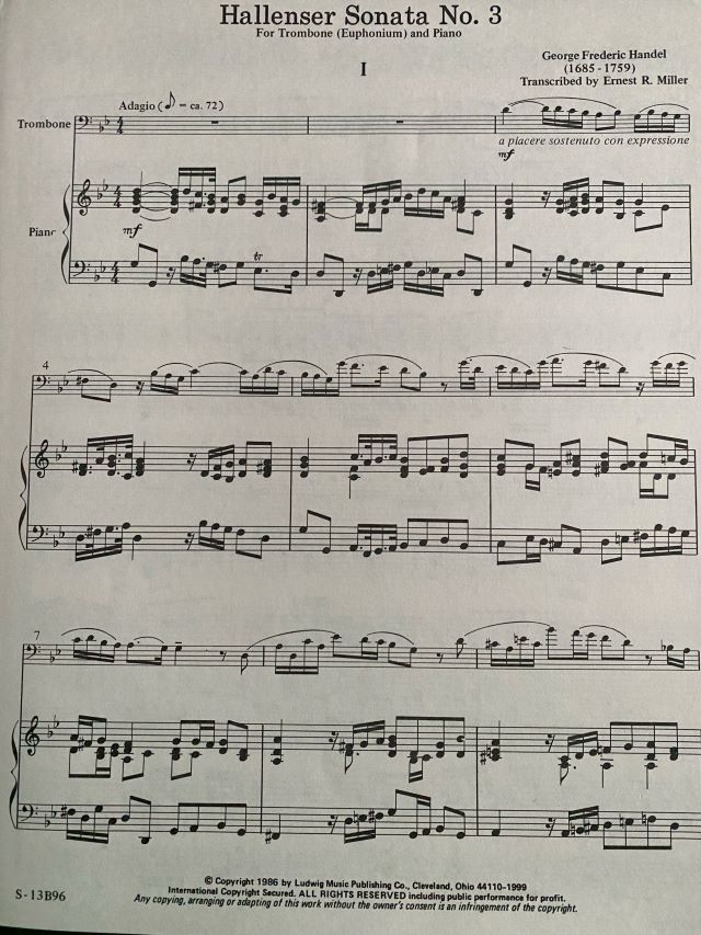 Hallenser Sonata No. 3 - Handel - Ernest R. Miller