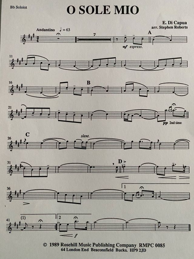 O Sole Mio - Di Capua / Stephen Roberts