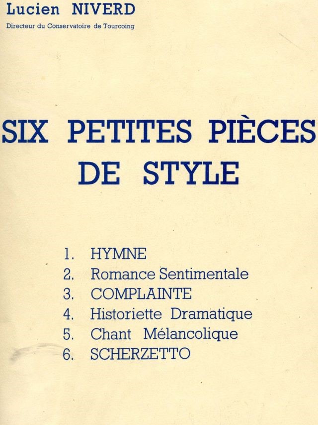 Six Petites Pièces de style - Lucien Niverd