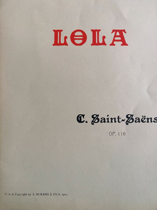 Lola Op.116 (Scène Dramatique a  deux personnages) - C. Saint-Saëns / Stéphan Bordèse