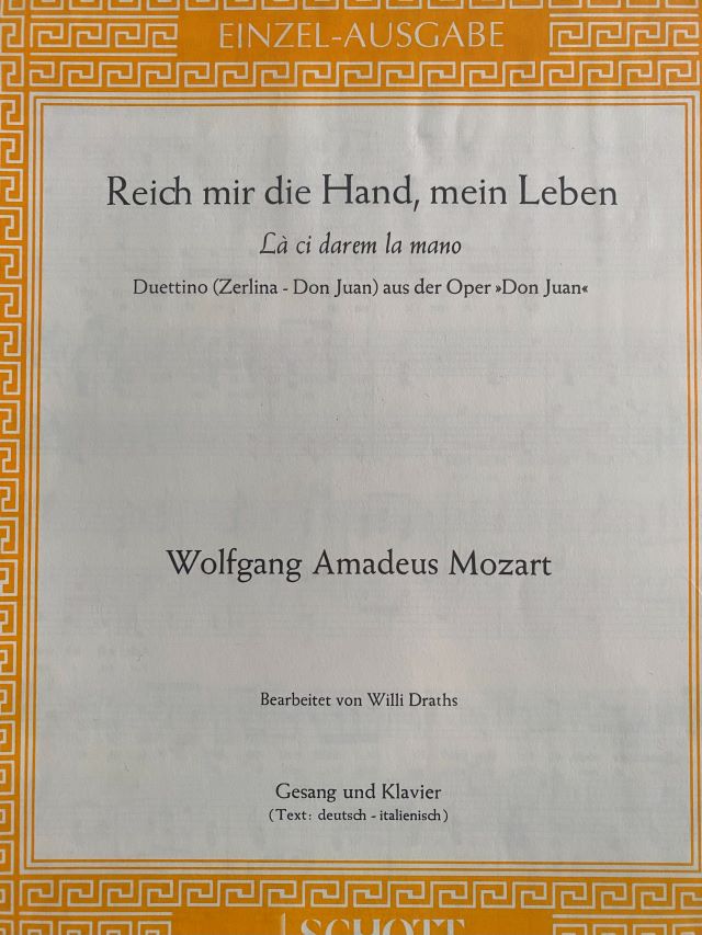Reich mir die hand, mein Leben aus Juan KV 527 - W.A. Mozart