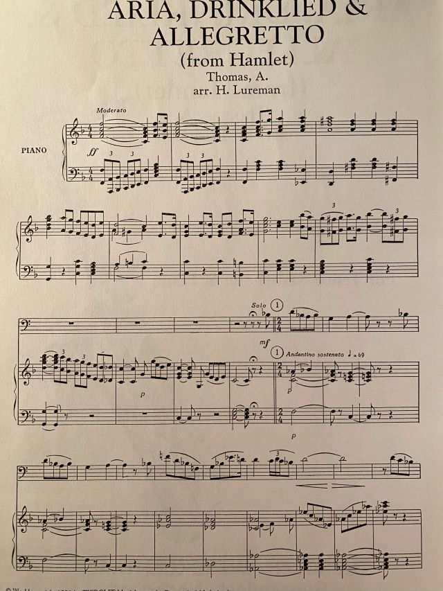 Aria, Drinklied & Allegretto (from Hamlet) - A. Thomas  - H. Lureman