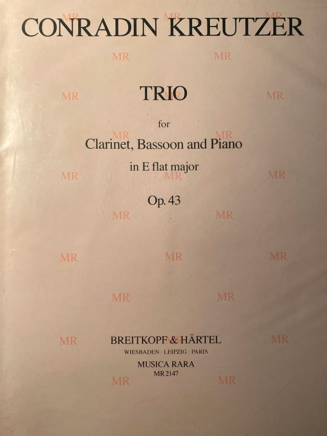 Trio in E-Flat Major Opus 43 - Conradin Kreutzer - Ronald Tyree