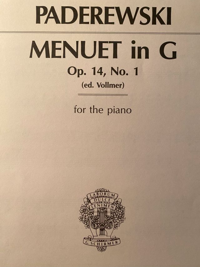 Minuet in G Op. 14/1 - L.J. Paderewski - L. Vollmer