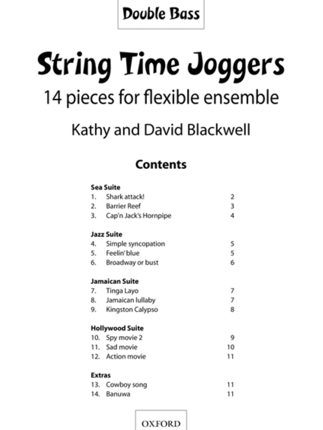 String Time Joggers - Double Bass Book - Kathy and David Blackwelll
