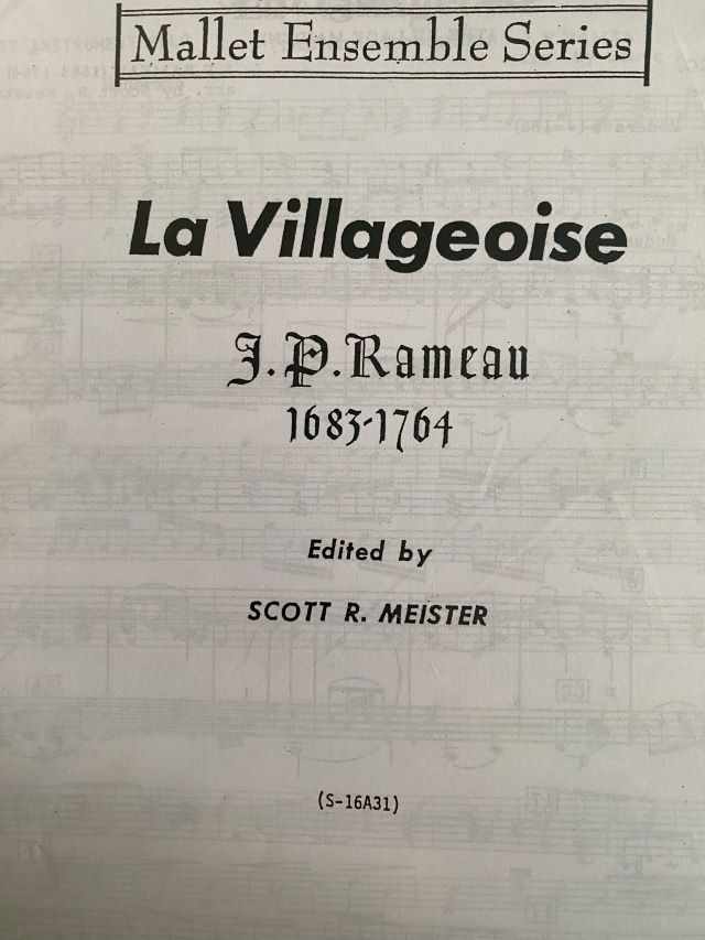 The Village Maiden (La Villageoise) - J.P. Rameau - Scott R. Meister