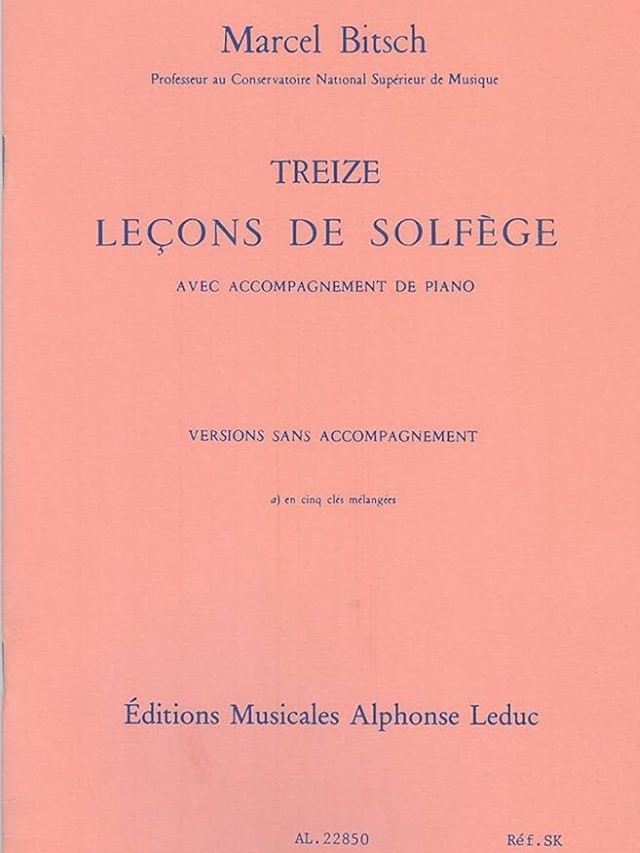 Treize (13) Leçons de Solfège en 3 Clés Mélangees Sans Accompagnement. - Marcel Bitsch