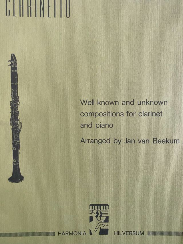 Clarinetto - arr. Jan Van Beekum - klarinet