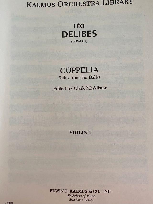 Coppélia: Ballet Suite - Original Version - Delibes Clement / McAlister Clark