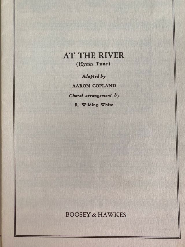 At The River - TTBB - Aron Copland - Wilding White