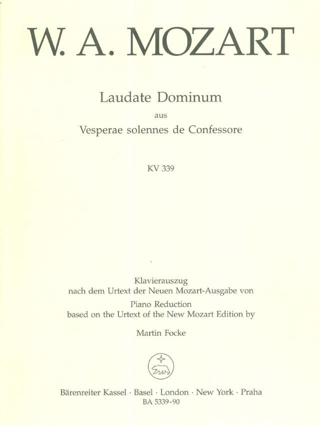 Laudate Dominum aus Vesperae Solennes de Confessore KV 339 - Wolfgang Amadeus Mozart / Martin Focke