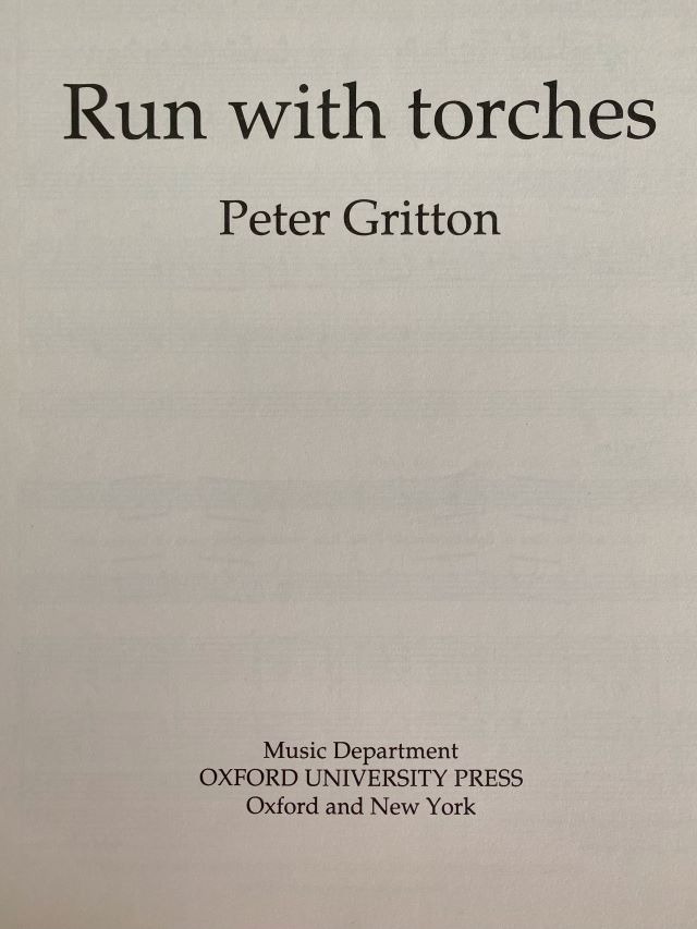 Run with Torches - SATB - Peter Gritton