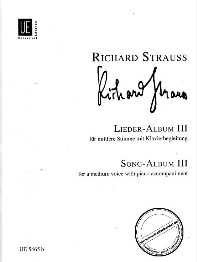 Lieder Album 3 - Richard Strauss