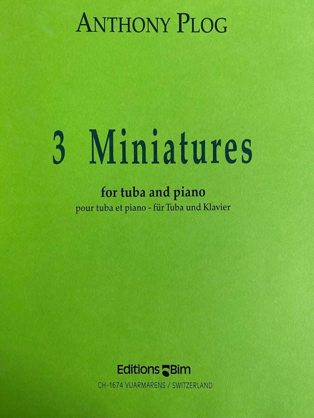 3 Miniatures (Tuba and Piano) - Anthony Plog