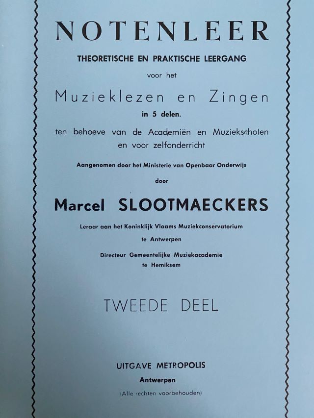 Notenleer Deel 2 - Marcel Slootmaeckers