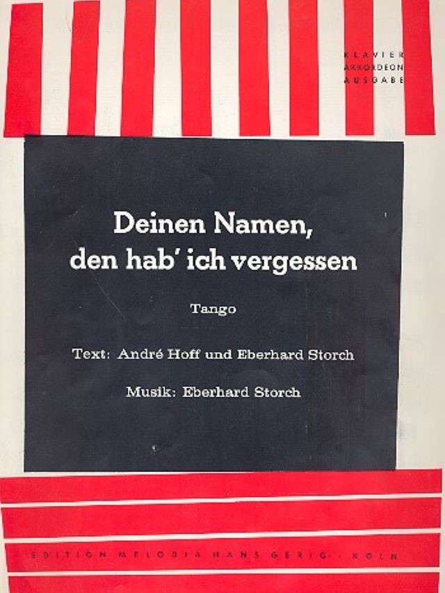 Deinen Namen Den Hab' Ich Vergessen - Eberhard Storch