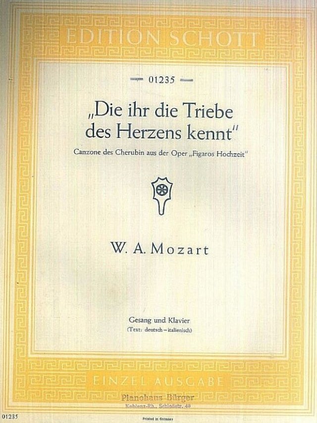 Die Ihr die Triebe des Herzens kennt aus Figaro KV 492 - W.A. Mozart