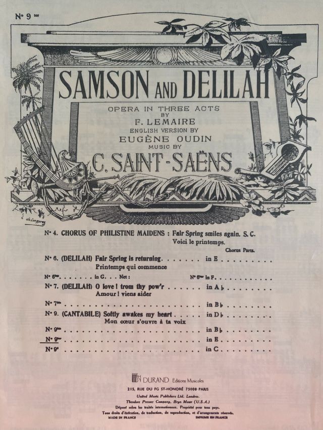 Mon Coeur s' Ouvre a  ta Voix From Samson And Delilah - Camille Saint-Saens