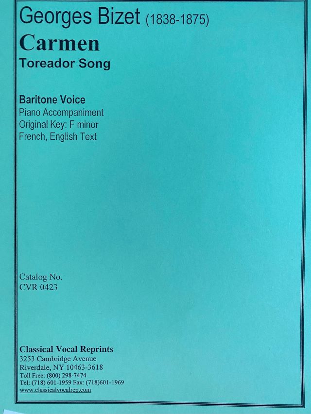 Chanson du Toréador (from Carmen) - Georges Bizet