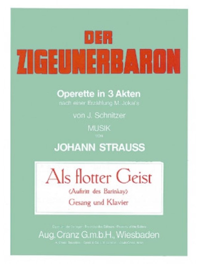 Als Flotter Geist aus der Zigeunerbaron - Strauss Johann