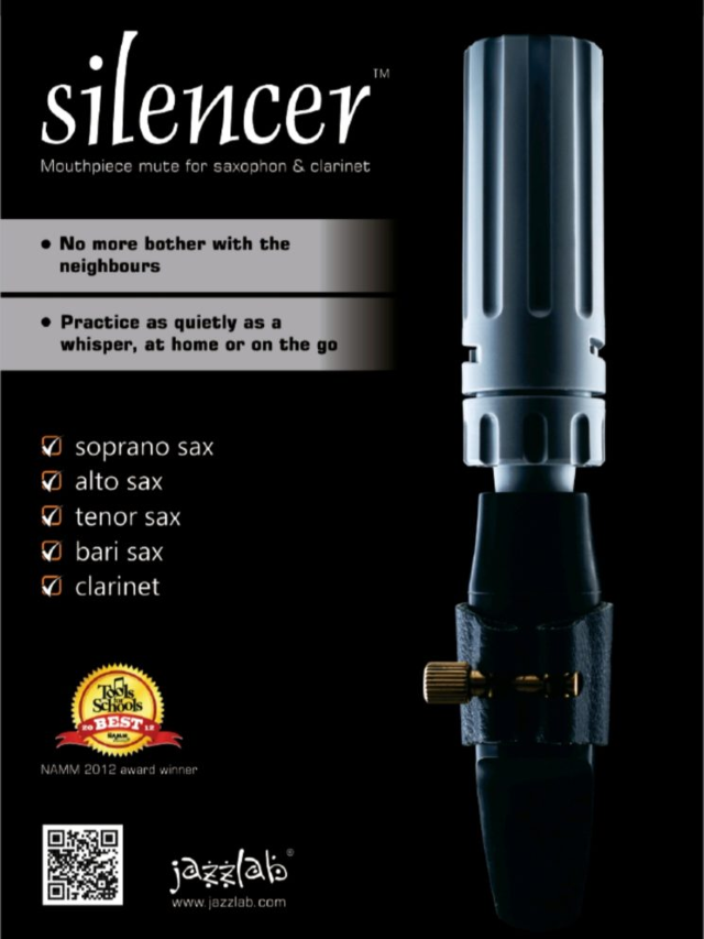 Silencer MK2 mute for saxophone and clarinet